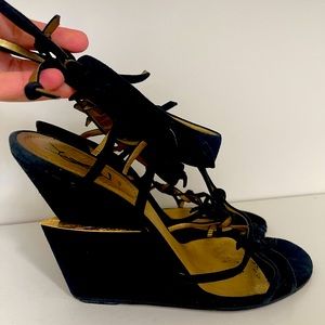 Yves Saint Laurent YSL Wedge Heels Straps Gladiator 42, 11